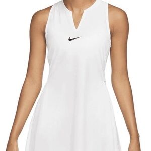 GUC Nike Dri-Fit Advantage White Tennis Dress Keyhole Back Size LARGE